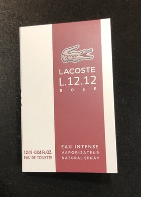 LACOSTE L.12.12 ROSE EAU INTENSE for Women 0.04 oz Eau de Toilette Sample Spray