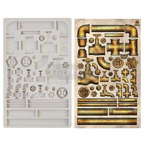 Redesign With Prima 655350968601 Rusty Pipeline Clay Soap Making MoldsPottery...