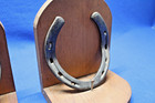 Vintage 1980s Western Rodeo Cowboy Lucky Horseshoe Bookends Odyssey Designs TX — photo 10