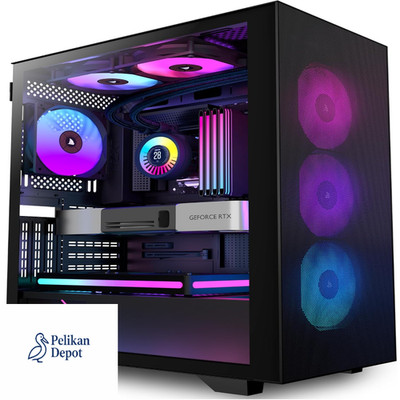 KEDIERS PC-Gehäuse Mid Tower ATX Gaming Gehäuse mit 6 PWM ARGB