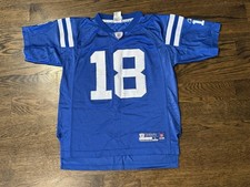 Reebok Peyton Manning Indianapolis Colts Jersey Blue Jersey Youth Large 14-16