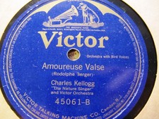 1915 NATURE SINGER Charles Kellogg BERGER Amoureuse Valse/ Humoresque VIC 45061