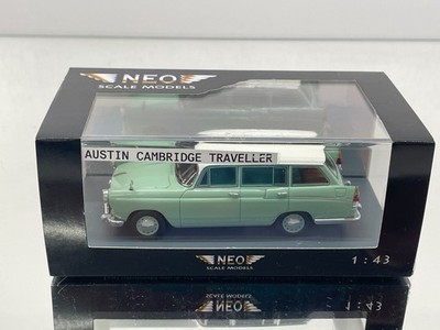 NEO SCALE MODELS 44455 AUSTIN CAMBRIDGE TRAVELLER 1966 -GREEN 1:43- GOOD IN BOX