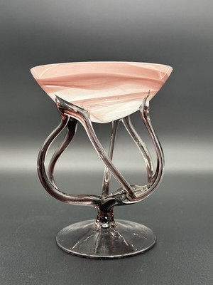 Kunstglasschale von Jozefina Krosno Glassworks Glaskunst