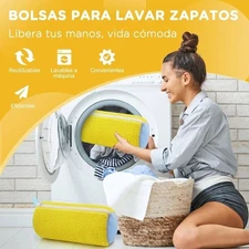 1x Durable Reusable Shoe Washing Bag for Delicates, Clogs & Laundry Organization