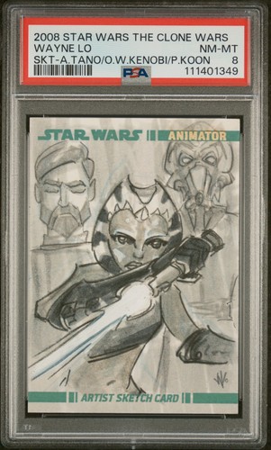 Wayne Lo Star Wars 2008 Topps The Clone Wars Sketch Card card