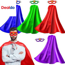Superhero Capes for Adults Masks 4 Pack Group Super-Hero Costumes