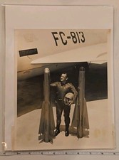 Vintage Photo Hughes Aircraft F-102A Interceptor Falcon Missile Pilot Jet USAF
