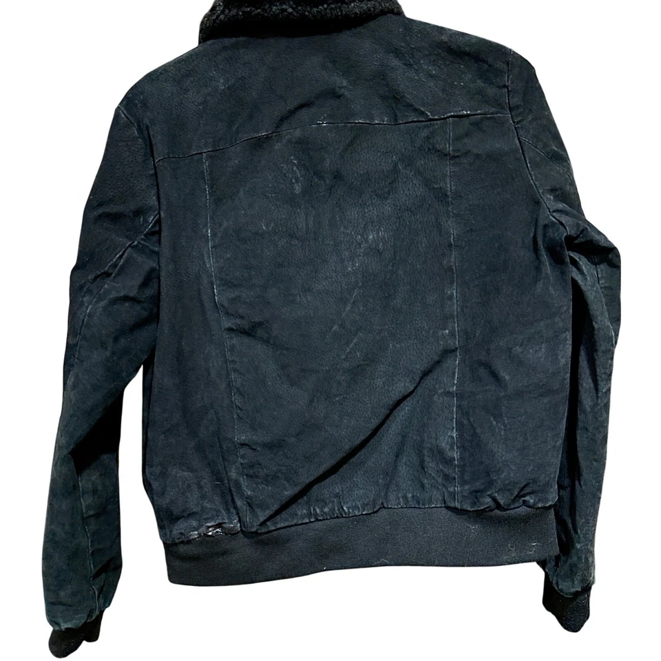 Chaqueta de cuero Brandy Melville para mujer talla única negra cremallera completa DEFECTUOSA Foto 2 de 4