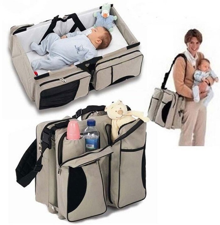 Baby Nappy Diaper Bag and Portable Baby Bed eBay