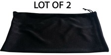Lot of 2 Storage Bags Traveling Pouch Goggles Black Soft Goggle Bag Microfiber