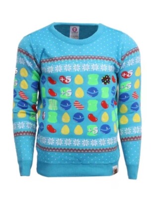 Small (UK) Candy Crush Ugly Christmas Weihnachtspullover / Pullover von Numskull King