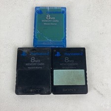 X3 Official OEM Sony Playstation 2 8MB Memory Card - Black - SCPH-10020 PS2 L1