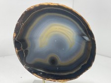 Agate Geode Agate Slice cut in half Agate polished face Display 618g