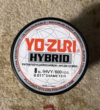 Yo-Zuri Hybrid Fluorocarbon Fishing Line 8lb 600yd Spool Hi Vis Yellow