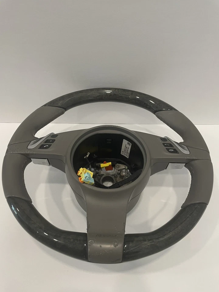 PORSCHE PANAMERA 970 09-17 PADDLE SHIFT MADERA CUERO VOLANTE TÉRMICO OEM Foto 2 de 4