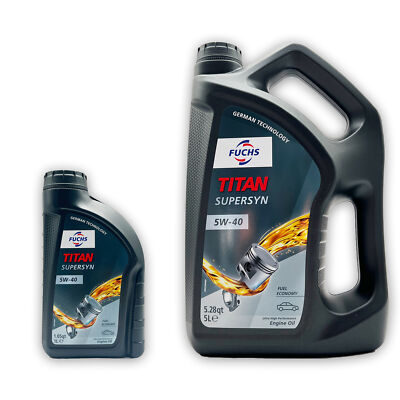 6 L Fuchs Titan Supersyn 5W-40 MB 229.3 VW 502 00 / 505 00 RN0700/RN0710 Motoröl