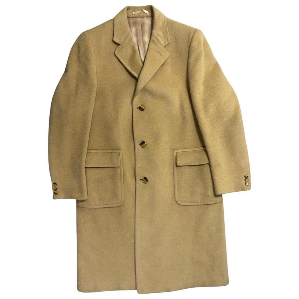 Vintage Trench Coat Beige 100% Camel Hair Women’s M? Luxury Classic Preppy-image