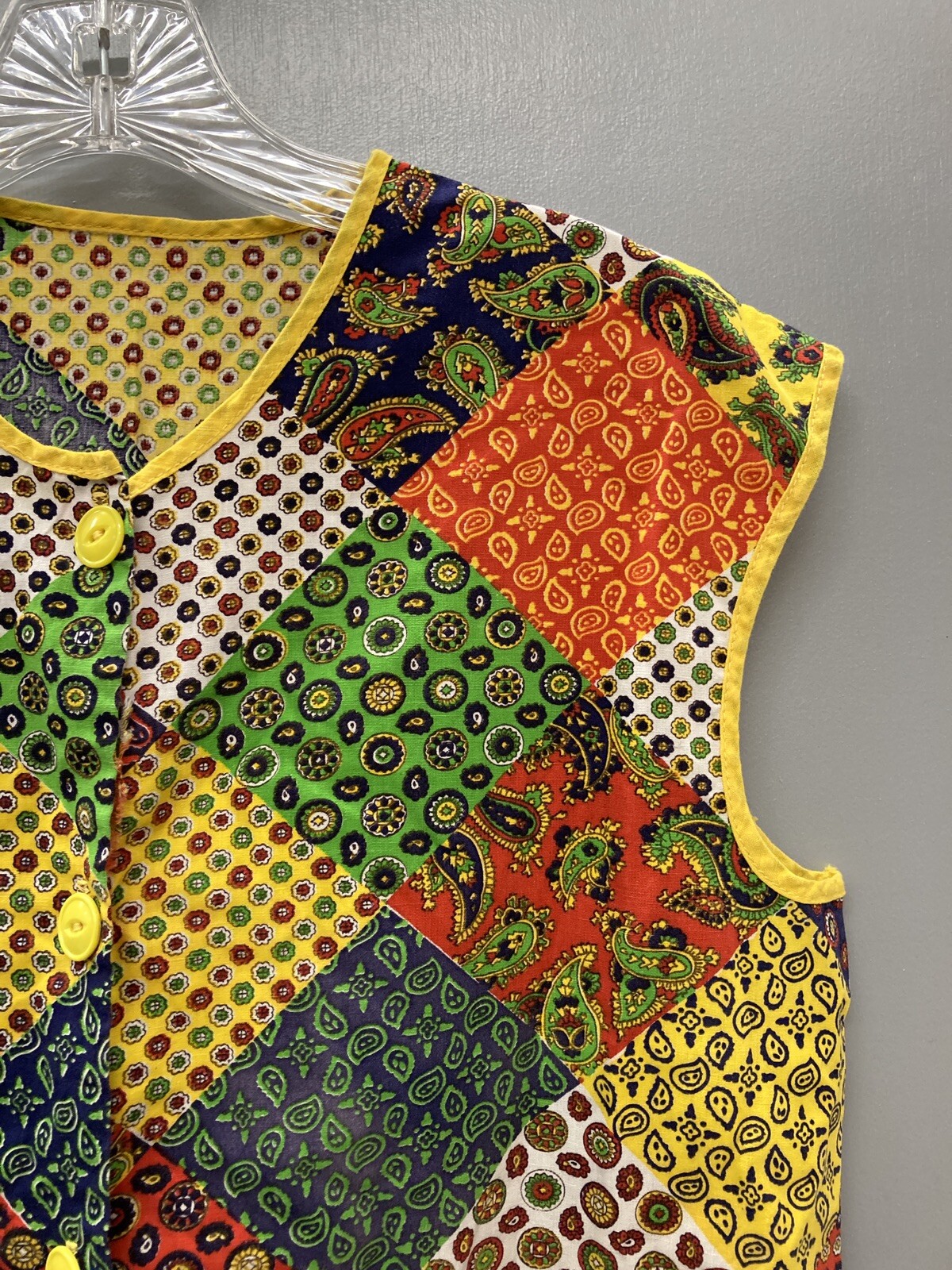 Handmade Patchwork Vest E3-40 - image 3