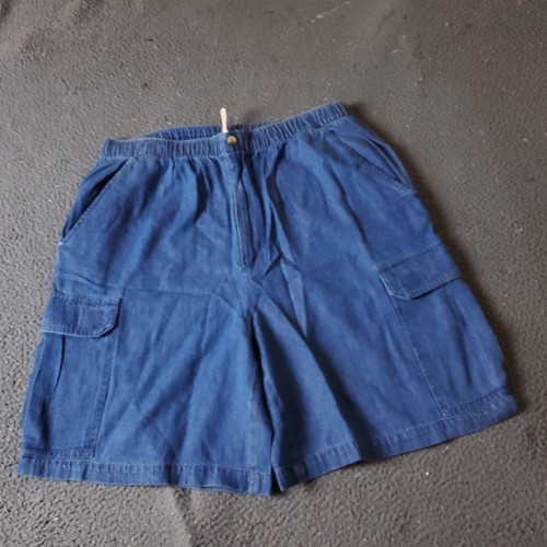 King Size Jean Shorts Mens Big Tall 34 x10 Blue Cotton Cargo