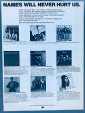RAMONES TALKING HEADS 77  PATTI SMITH 1978 POSTER ADVERT SIRE RECORDS NEW WAVE