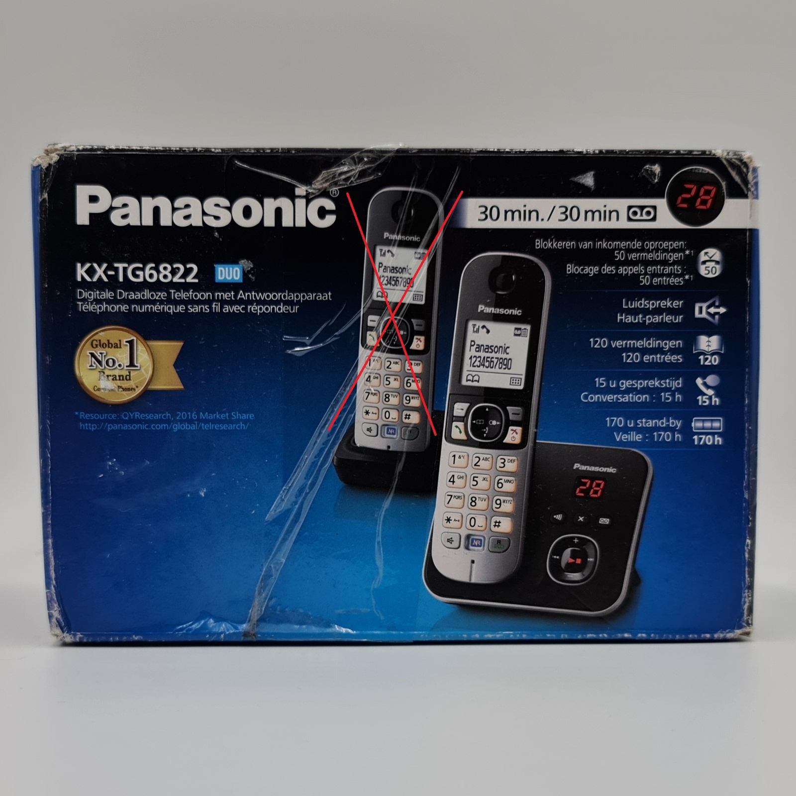 Panasonic KX TG6822GB DECT Schnurlostelefon Mit Anrufbeantworter panasonic-kx-tg6822gb-dect-schnurlostelefon-mit-anrufbeantworter