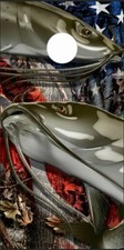 Catfish American Flag Camo Cornhole Wrap Bag Toss Skin Decal Sticker Wraps