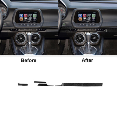 Carbon Fiber Central Console Dekoration Verkleidung für Chevrolet Camaro 2017-19