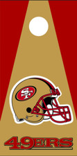 Cornhole Board Wraps Decals Vinyl Stickers Set of 2 - San Francisco 49ers