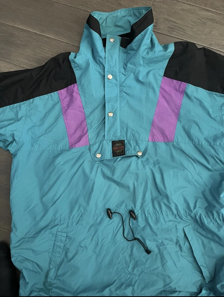 Chaqueta de hombre vintage años 90 Meridian exterior bloque de color media cremallera talla XL Foto 3 de 4