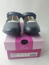 Balleto Girls Youth Jumping Jacks Ballet Shoes Sally Navy Leather Size 11.5C.