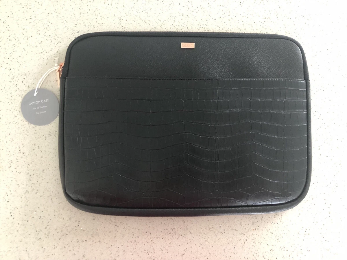 Black croc 2025 laptop case