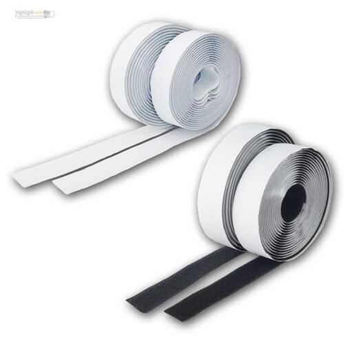 (2,20€/m) Klettband extra stark 3/10m weiß/schwarz Klettverschluss selbstklebend - Afbeelding 1 van 8