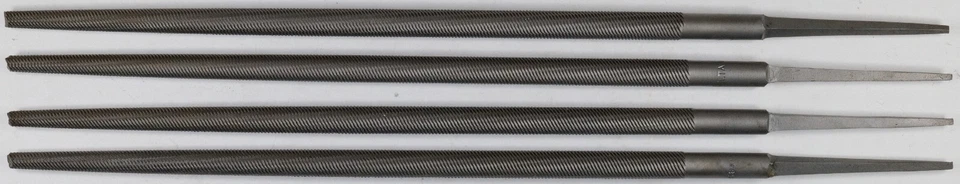 4 x Delta 8" Round 2ND Cut Hand File -  Second 77643 Vintage Made In USA 4 Files - Image 2 of 4