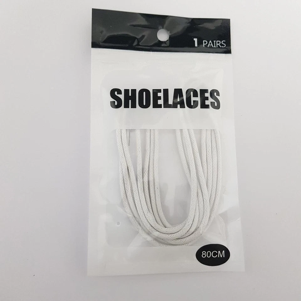 WHITE GOLF SHOELACES - 1 Pair WAXED Shoe Laces Suits FOOTJOY LACES multiple size - image 3 of 3