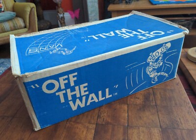 RaRe VinTagE VANS Off The Wall GraPhiC SHOEBOX Blue White 80s SHOE