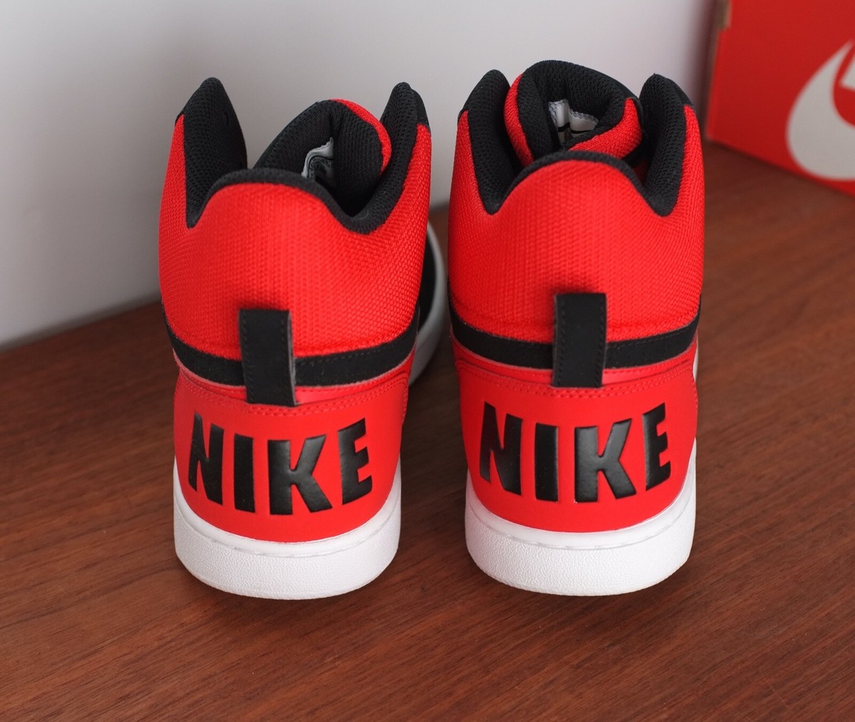 Nike Court Borough Mid 'Black Action Red' Size 10.5 SKU Nike Court Borough Mid 'Black Action Red' Size 10.5 SKU