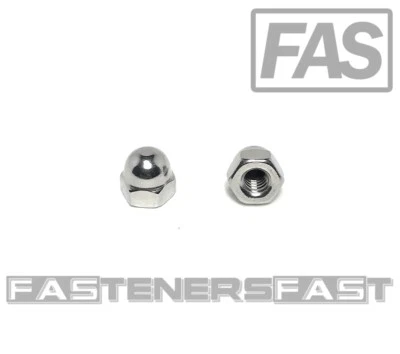 FASTENER CART (25) 8-32 Stainless Steel Hex Acorn Cap Nuts (25 Pieces)