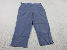 Columbia Pants Womens Small Blue Hiking Cropped Lightweight Elastic Pocket 26x17