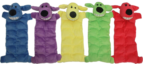 12-Inch Squeaker Mat Soft Plush Dog Toy with 13 Squeakers, Colors May Vary - Picture 1 of 17