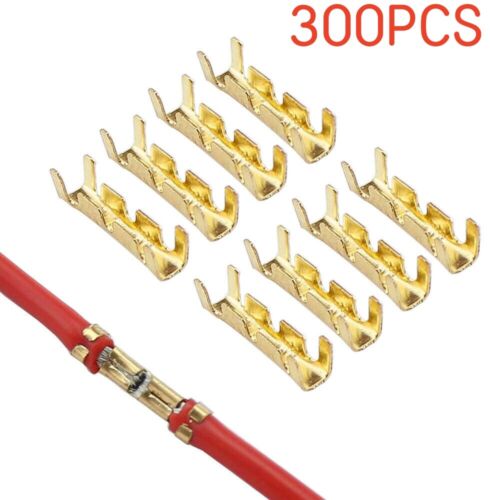 300PCS Copper Buckle Wire Cable Connectors Brass Crimp Terminals 0.5-1.5mm² - Picture 1 of 14