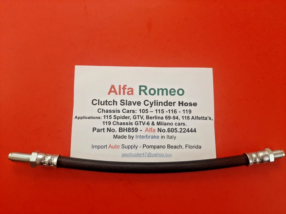 Manguera de cilindro esclavo embrague Alfa Romeo Spider, Berlina, GTV, Milano, GTV-6 69-94 Foto 2 de 2