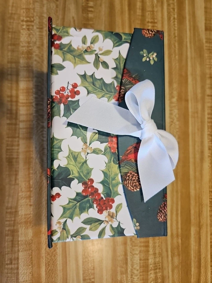 Шикарная коробка для хранения тема рождественского праздника кардинала с акцентом на бант - Изображение 3 из 4