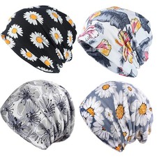 Womens Slouchy Beanie Soft Chemo Caps Breathable Cancer Headwear Hats Turban ...
