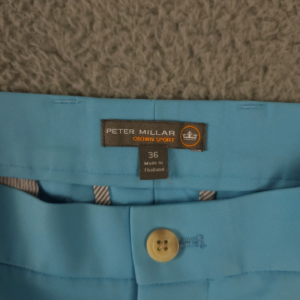 Pantalones Cortos Deportivos Peter Millar Crown Para Hombre 36 Azul Salem Performance Golf Informales 8" Foto 3 de 4