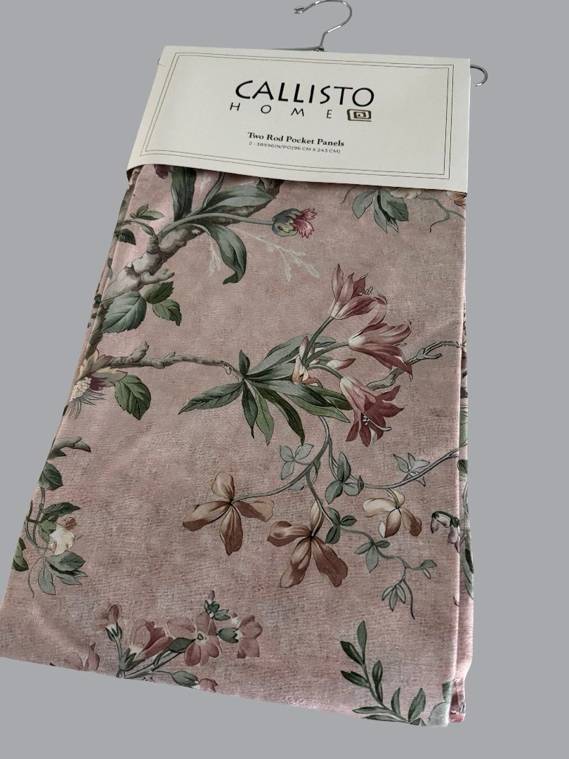 CALLISTO Window Curtains 2 Panels 38 X 96" Flowers Drapers Back Tab Blush Rose
Opens in a new window