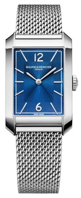 Baume & Mercier Hampton Stainless Steel Mesh Blue Dial Quartz Men Watch M0A10671