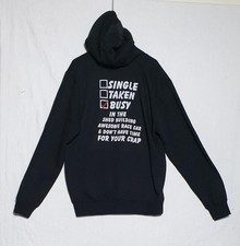 Black Hoodie Aussie Pacific size Medium Printed Busy in shed your crap