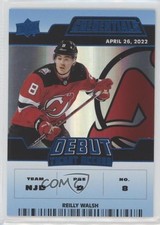 2022-23 Upper Deck Credentials Debut Ticket Access Blue 10/99 Reilly Walsh 04fk