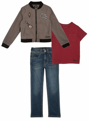 Hudson Kids3-Piece Set Demin Pants,Short Sleeve T-Shirt & Jacket, Size: 7 NWT